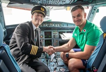 Irish Rugby Team Depart for France