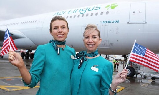 Transatlantic Two - Aer Lingus celebrates two years of direct flights with half a million passengers from Manchester Airport