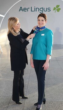 Designer Louise Kennedy and Cabin Service Manager Aoife Costello