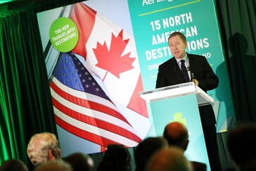 AER LINGUS LAUNCH ECONOMIC REPORT AND ANNOUNCE 2 TRANSATLANTIC DEST