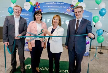 First flight to Minneapolis-St. Paul