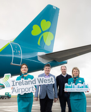 Aer Lingus announces new route from Ireland West Airport Knock to London Heathrow